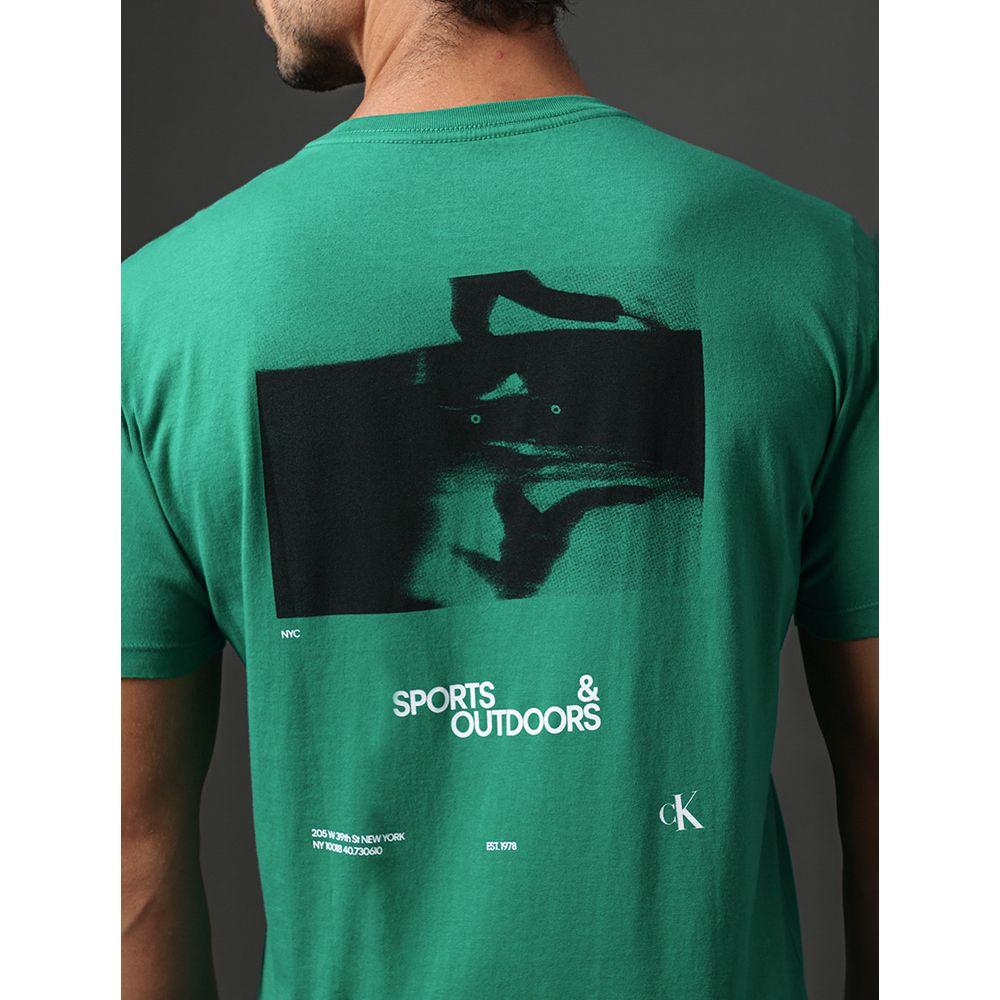 Camiseta Masculina Outdoor Sports Calvin Klein Jeans - Verde Médio - 4