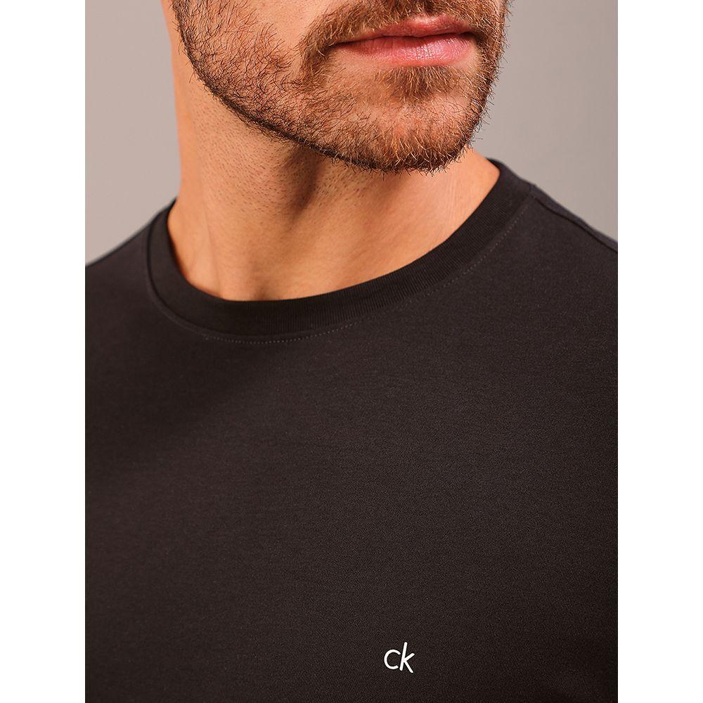Camiseta Masculina Pima Calvin Klein - Preto - 3