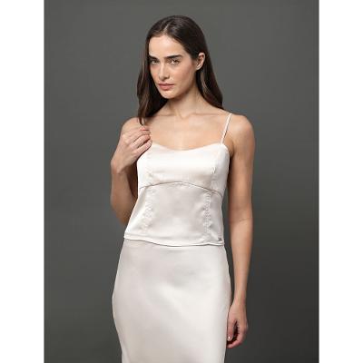 Top Feminino Acetinado Calvin Klein Jeans - Off White