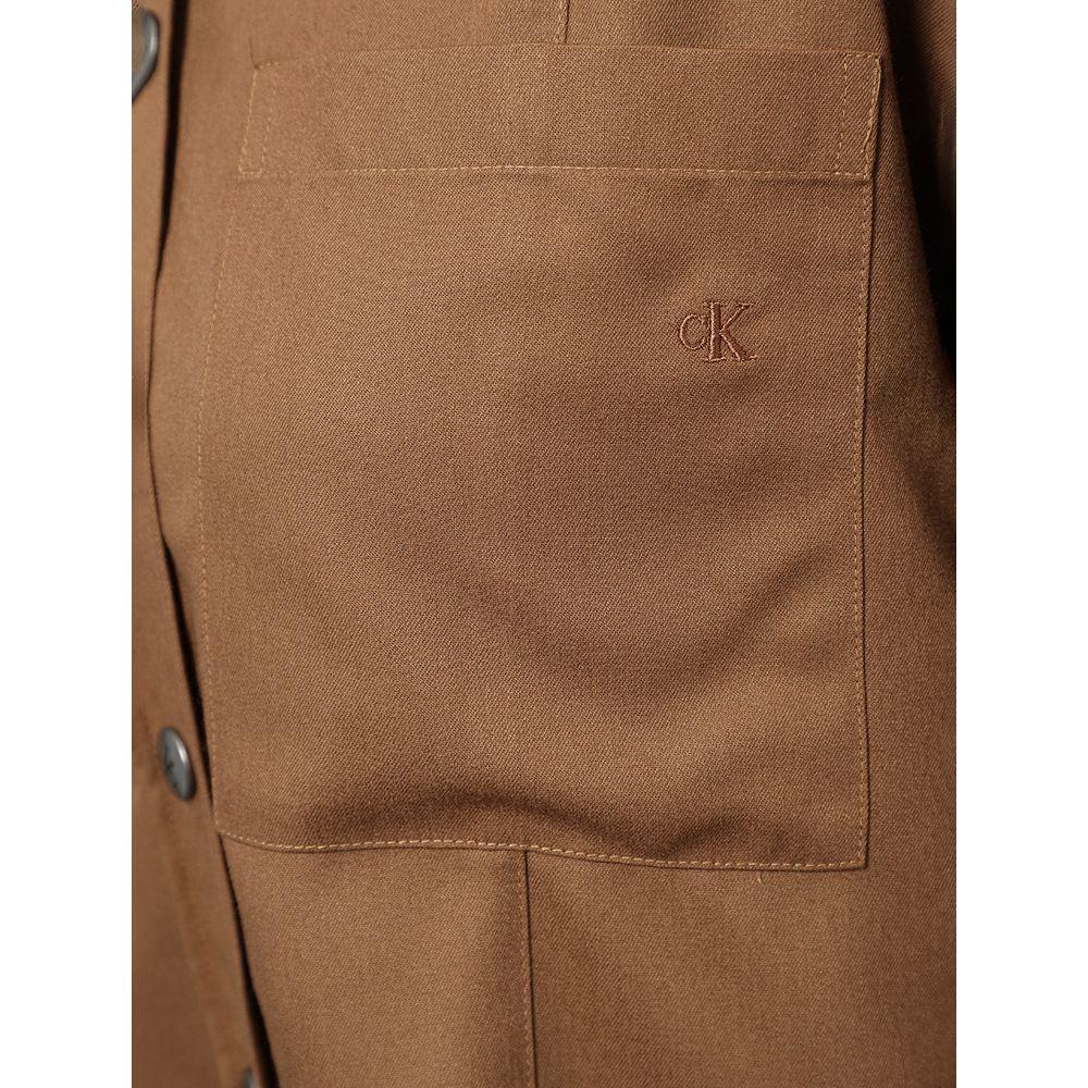 Camisa Feminina Nervura Calvin Klein Jeans - Havana - 4