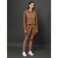 Camisa Feminina Nervura Calvin Klein Jeans - Havana - 3