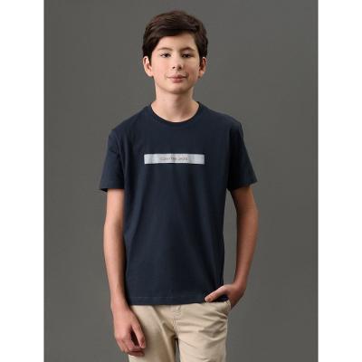 Camiseta Menino Logo Sport Calvin Klein Jeans - Marinho