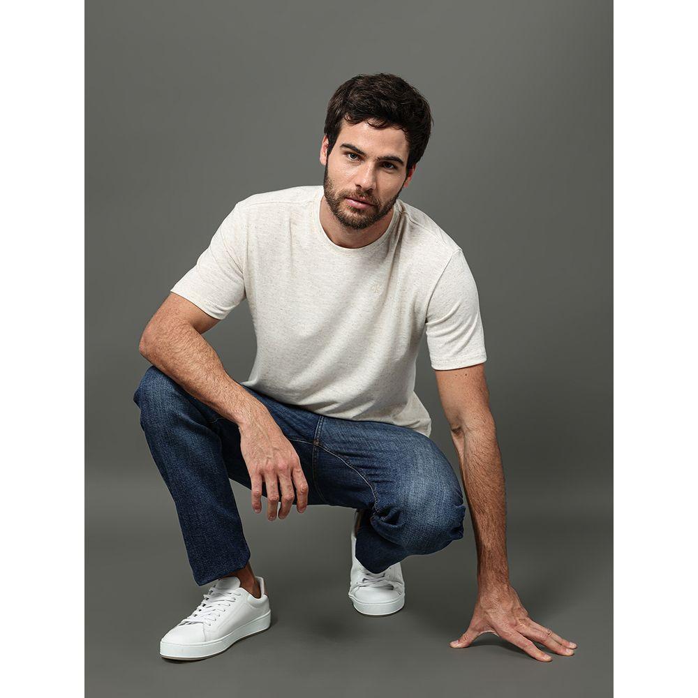 Camiseta Masculina Linho Calvin Klein Jeans - Off White - 5