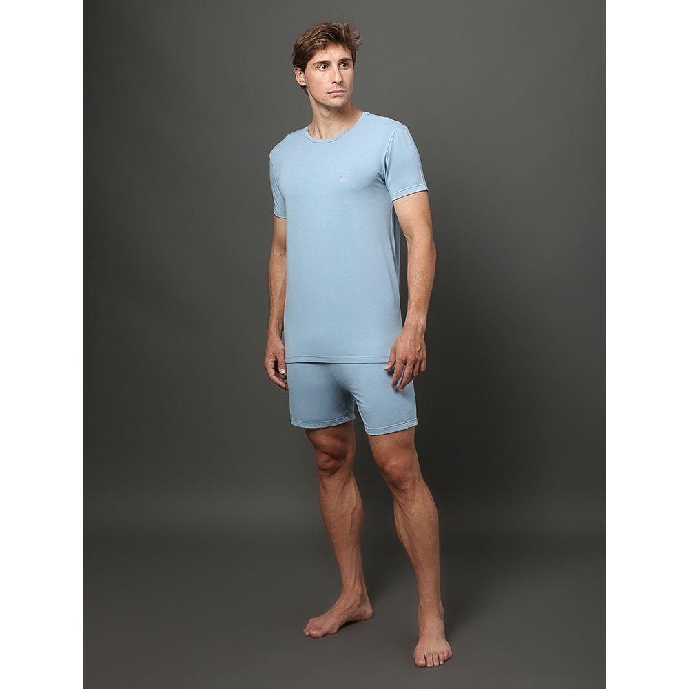 Pijama Masculino Camiseta e Bermuda Modal Calvin Klein Underwear - Azul Claro - 2