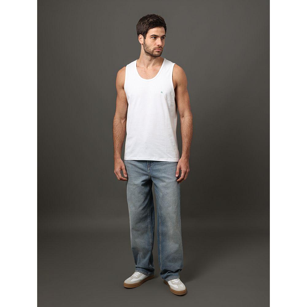 Regata Masculina Logo Calvin Klein Jeans - Branco 2 - 3