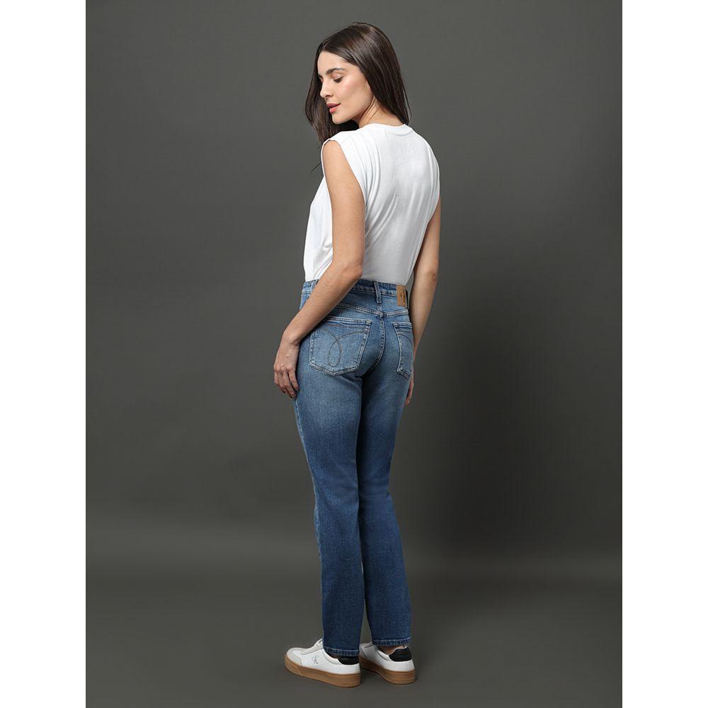 Calça Jeans Feminina Slim 5 Pockets Calvin Klein Jeans - Azul Médio - 2