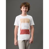 Camiseta Menino Sunset Overlay Calvin Klein Jeans - Branco - 1