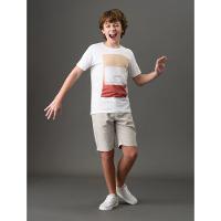 Camiseta Menino Sunset Overlay Calvin Klein Jeans - Branco - 5