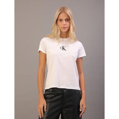 Camiseta Manga Curta Calvin Klein Jeans Rubber Patch - Branco 2