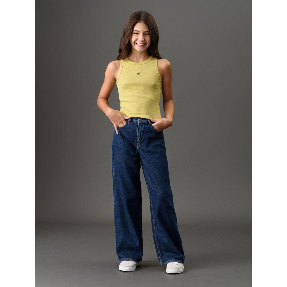 Calça Jeans Menina Wide Leg Calvin Klein Jeans - Marinho - 3