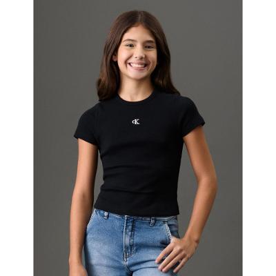 Camiseta Menina Ribana Calvin Klein Jeans - Preto