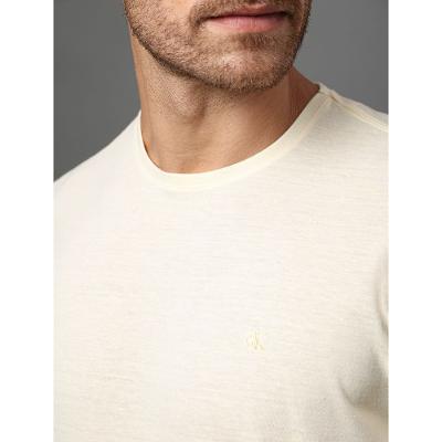 Camiseta Masculina Botonê Calvin Klein Jeans - Amarelo Manteiga