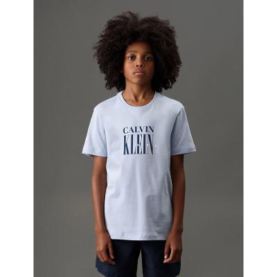 Camiseta Menino Serif Font Calvin Klein Jeans - Lavanda