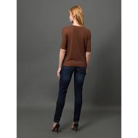 Camiseta Feminina Ribana Com Botões Calvin Klein - Marrom - 2