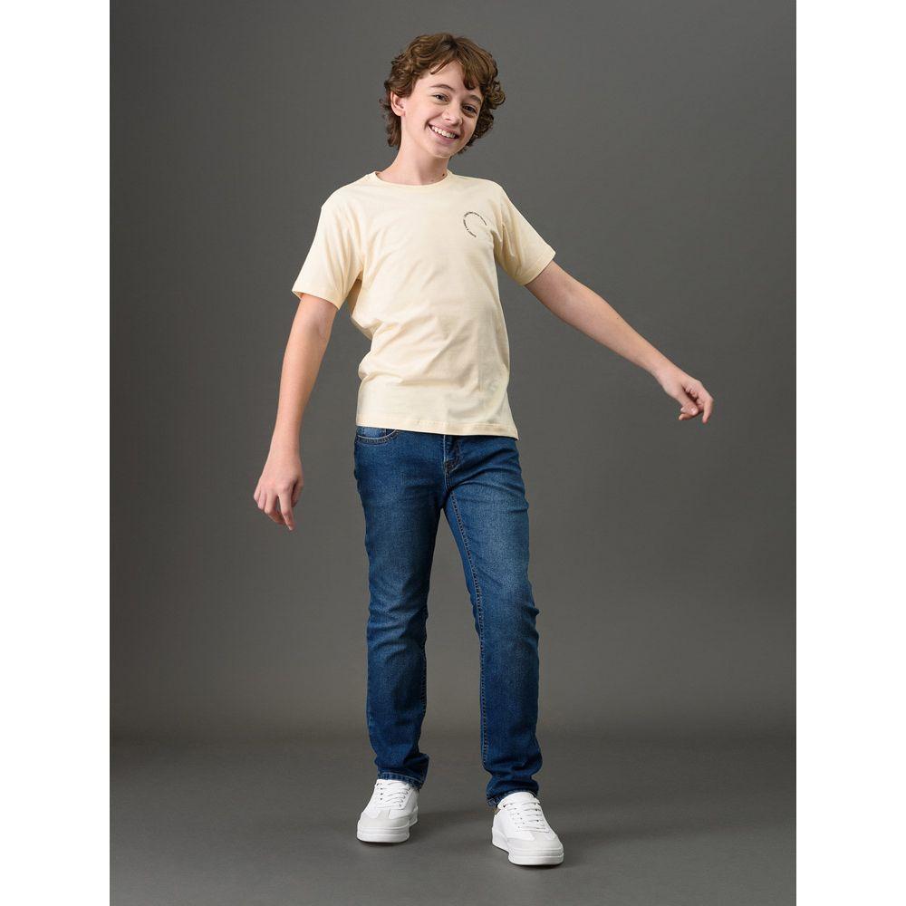 Camiseta Menino Sunset & Sunrise Calvin Klein Jeans - Amarelo Manteiga - 5