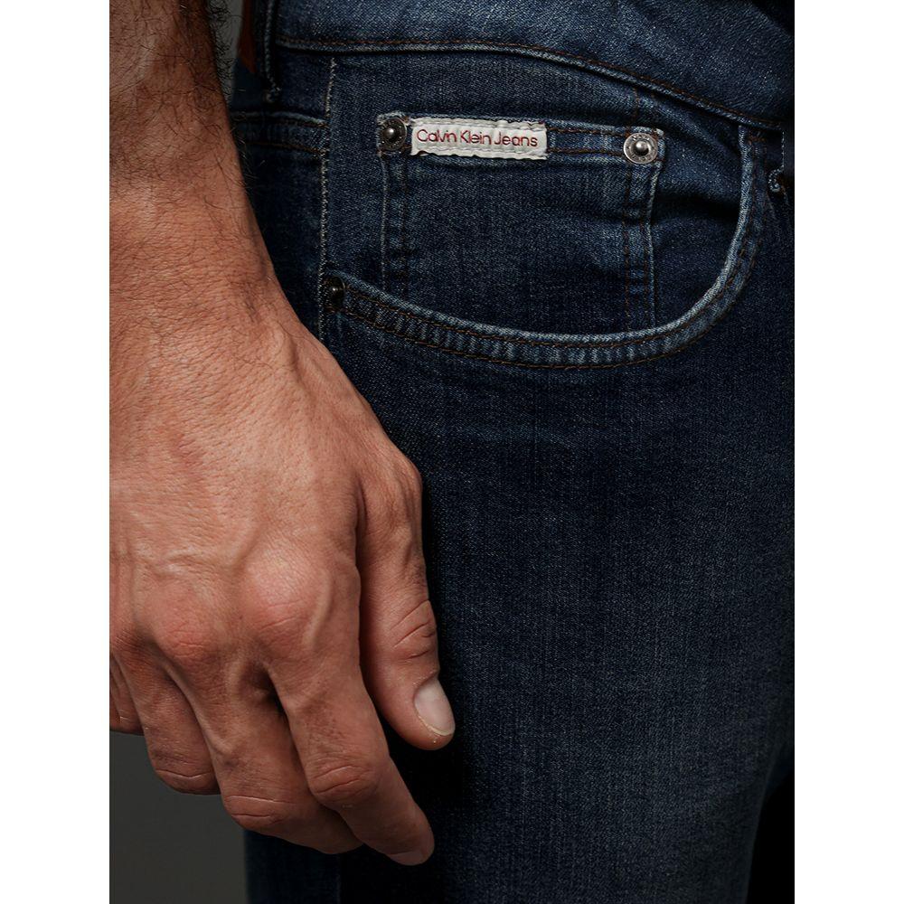 Calça Jeans Masculina Slim 5 Pockets Calvin Klein Jeans - Azul Médio - 4
