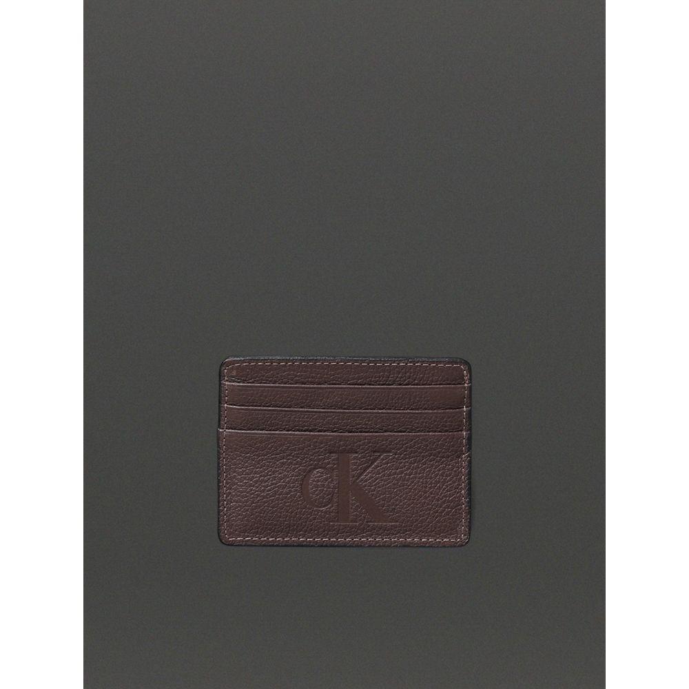 Porta Cartão Masculino Queima Calvin Klein Jeans - Cafe - 1