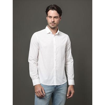 Camisa Masculina Slim Algodão Calvin Klein - Branco