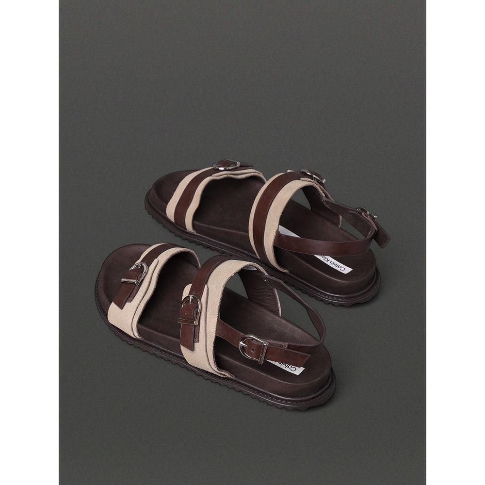 Sandália Feminina Fivelas Calvin Klein Jeans - Cafe - 3