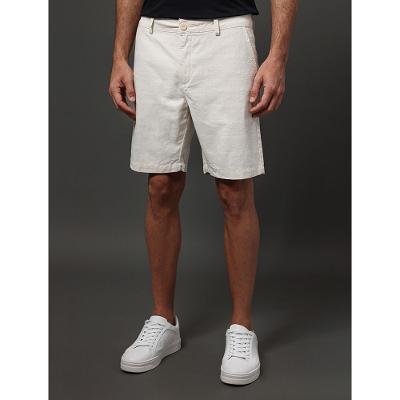 Bermuda Masculina Cotton Linen Calvin Klein - Off White