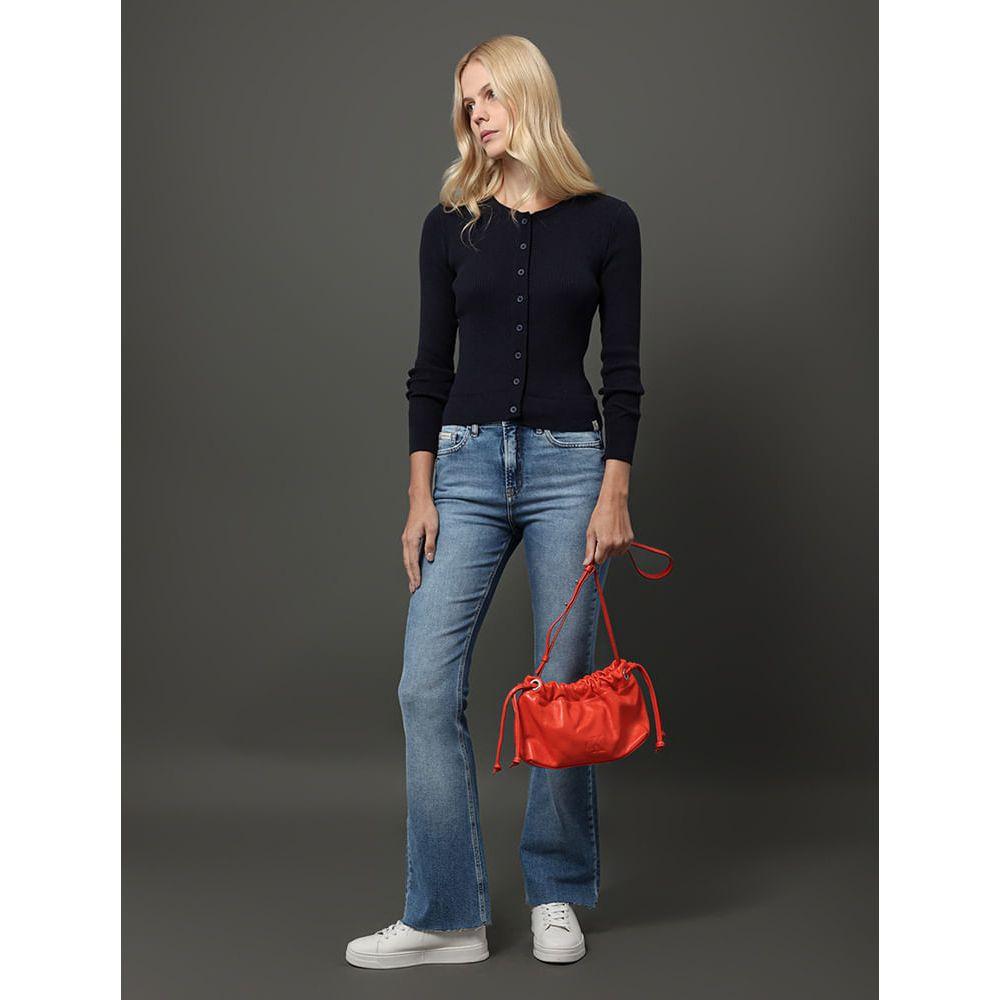 Cardigan Feminino Canelado Calvin Klein Jeans - Marinho - 4