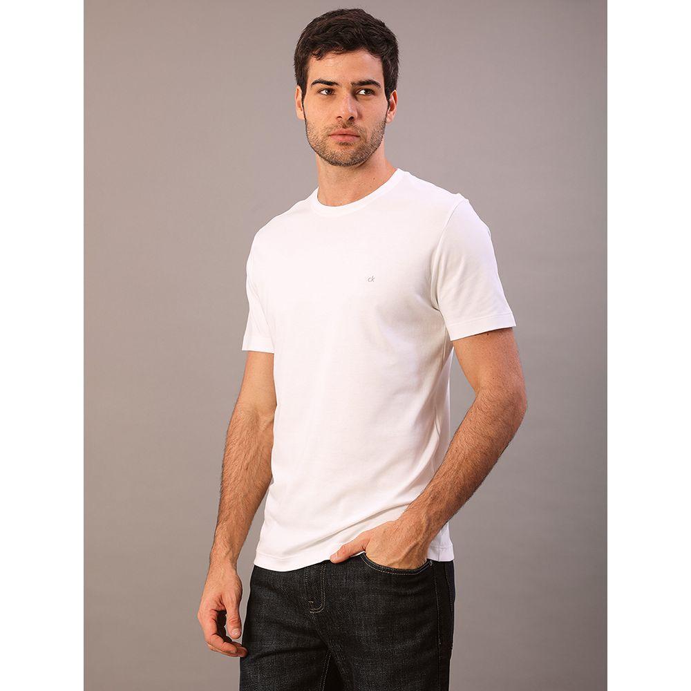 Camiseta Masculina Pima Calvin Klein - Branco 2 - 2