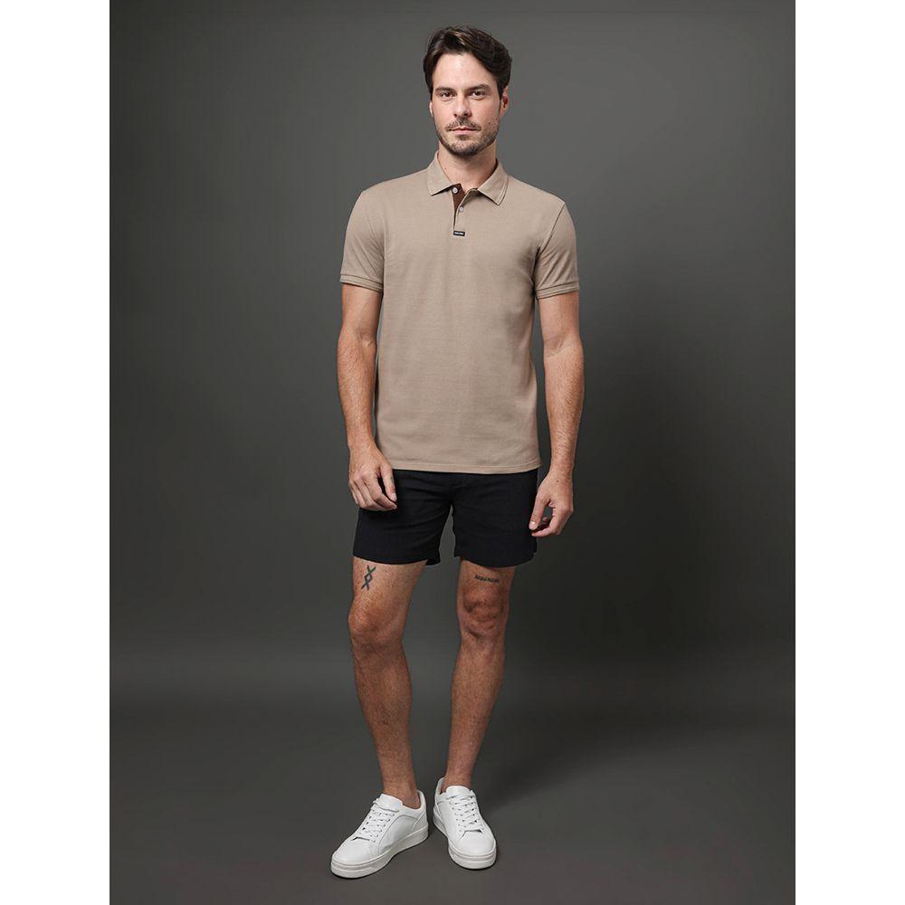 Polo Masculina Premium Calvin Klein - Caqui Medio - 3