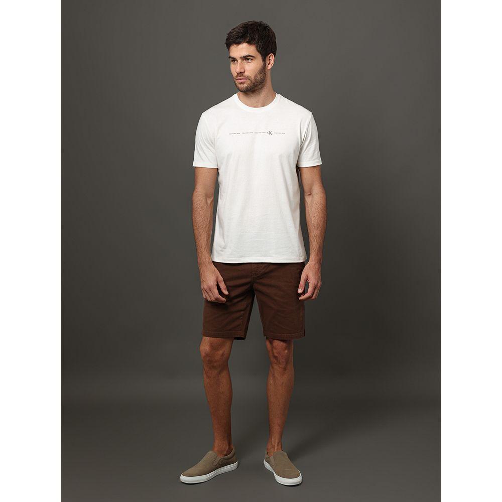 Camiseta Masculina Logo Calvin Klein Jeans - Off White - 3