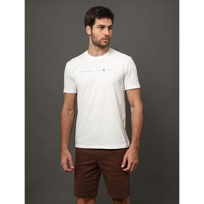 Camiseta Masculina Logo Calvin Klein Jeans - Off White