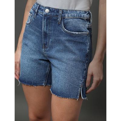 Bermuda Jeans Feminina Meio Coxa Calvin Klein Jeans - Azul Médio