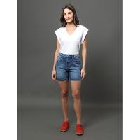 Bermuda Jeans Feminina Meio Coxa Calvin Klein Jeans - Azul Médio - 3