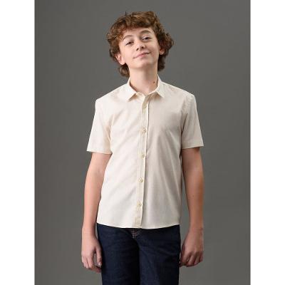 Camisa Menino Linen Cotton Calvin Klein Jeans - Off White