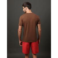 Camiseta Masculina Logo Costas Calvin Klein Swimwear - Marrom - 2