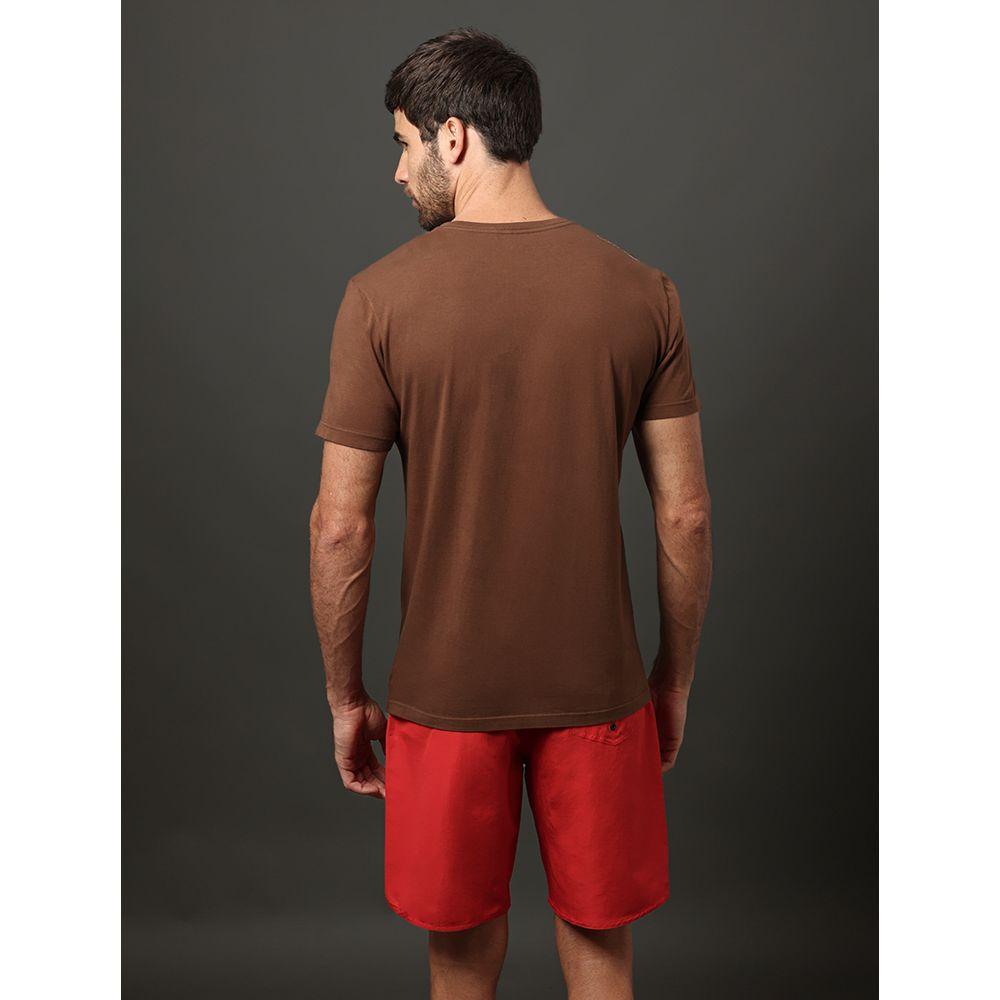 Camiseta Masculina Logo Costas Calvin Klein Swimwear - Marrom - 2