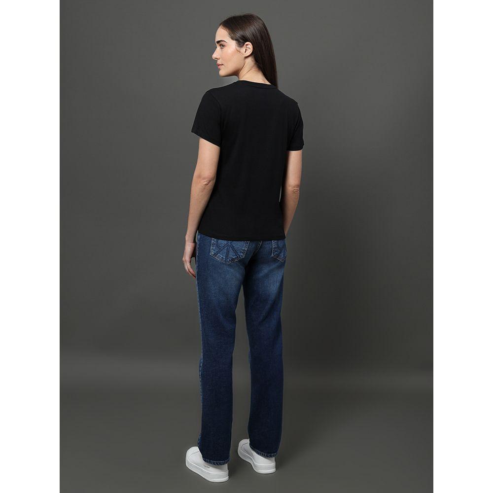 Camiseta Feminina Rubber Patch Calvin Klein - Preto - 2