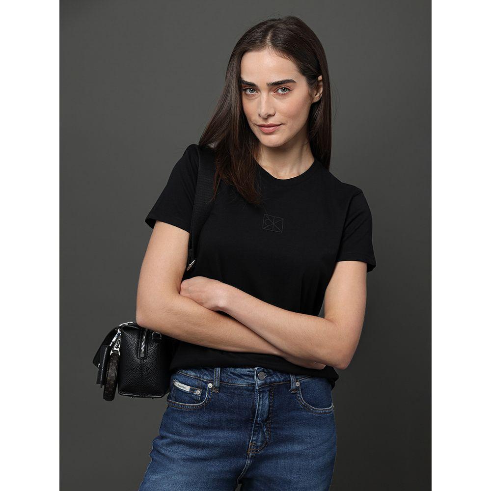 Camiseta Feminina Rubber Patch Calvin Klein - Preto - 5