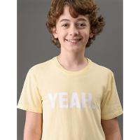 Camiseta Menino Yeah Calvin Klein Jeans - Amarelo Manteiga