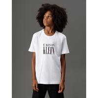Camiseta Menino Serif Font Calvin Klein Jeans - Branco - 1
