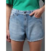 Shorts Jeans Feminino Boy 5 Pockets Calvin Klein Jeans - Azul Claro - 1