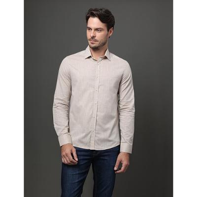 Camisa Masculina Slim Algodão Calvin Klein - Off White
