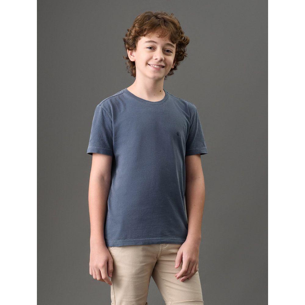 Camiseta Menino Monogram Pigmento Calvin Klein Jeans - Marinho - 1