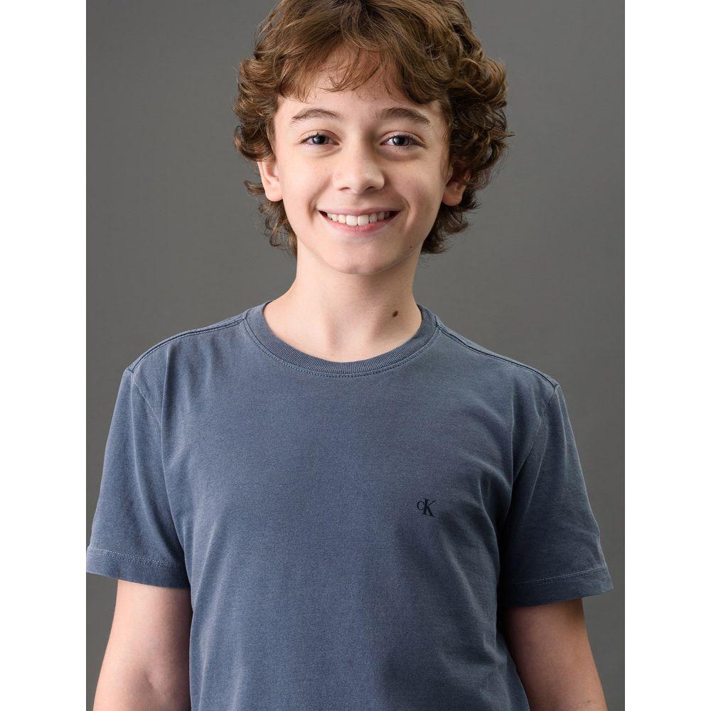 Camiseta Menino Monogram Pigmento Calvin Klein Jeans - Marinho - 4