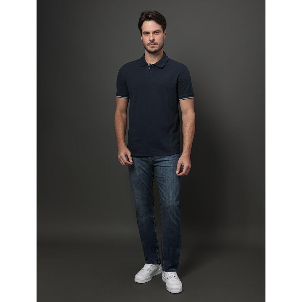 Calça Jeans Masculina Straight 5 Pockets Calvin Klein - Azul Médio - 3