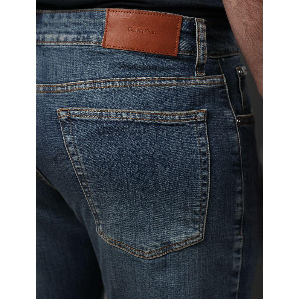Calça Jeans Masculina Straight 5 Pockets Calvin Klein - Azul Médio - 4