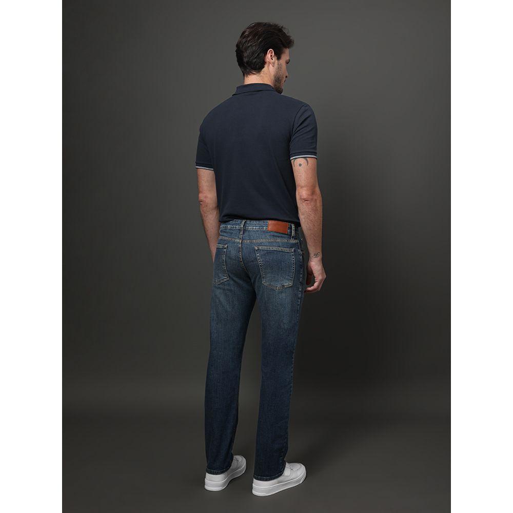 Calça Jeans Masculina Straight 5 Pockets Calvin Klein - Azul Médio - 2