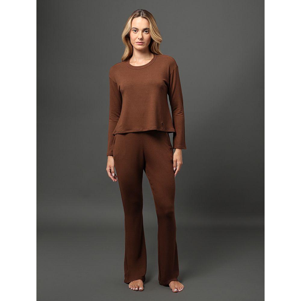 Blusão Feminino Moletinho Calvin Klein Underwear - Marrom - 3