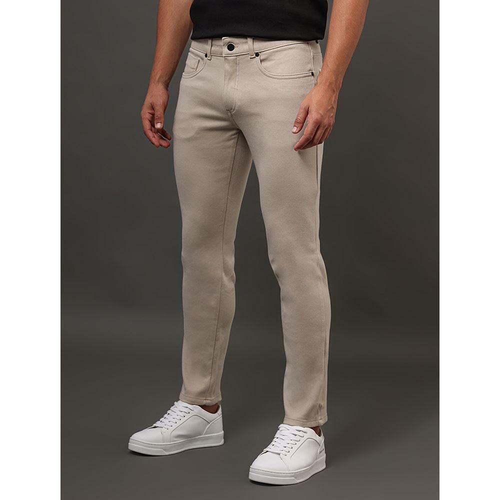 Calça Masculina Moletom 5 Pockets Calvin Klein - Caqui Claro - 1