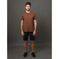 Camiseta Masculina Bordado Calvin Klein Jeans - Marrom - 3