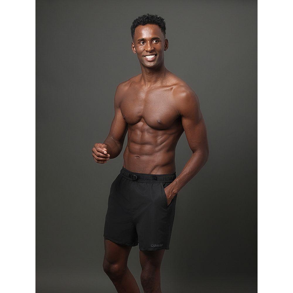 Shorts D'Água Masculino Cós Ajustavél Calvin Klein Swimwear - Preto - 5