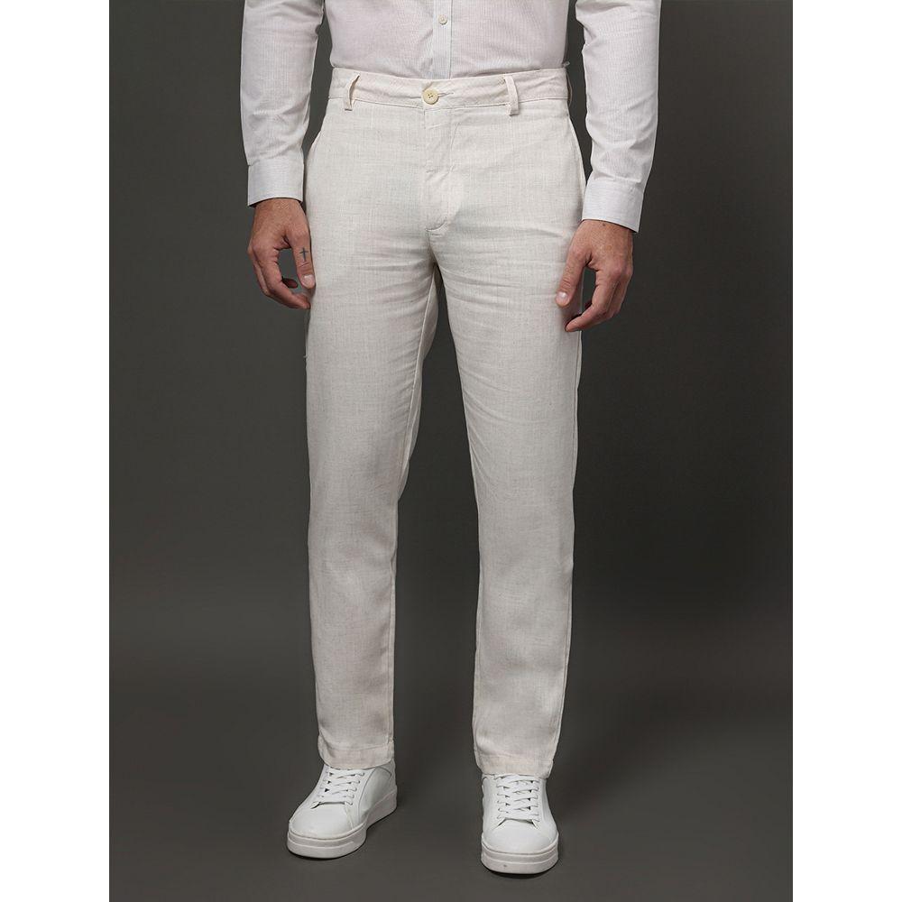 Calça Masculina Linho Flamê Calvin Klein - Off White - 1